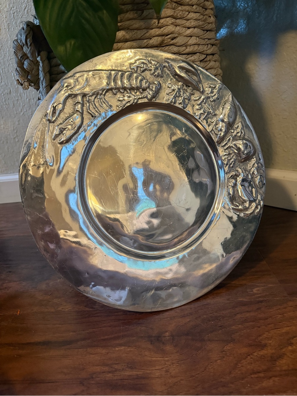 1980s Seafood Platter Vintage Cape Cod Style Made In Mexico